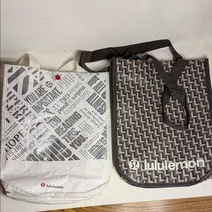 Lululemon bags brown and white